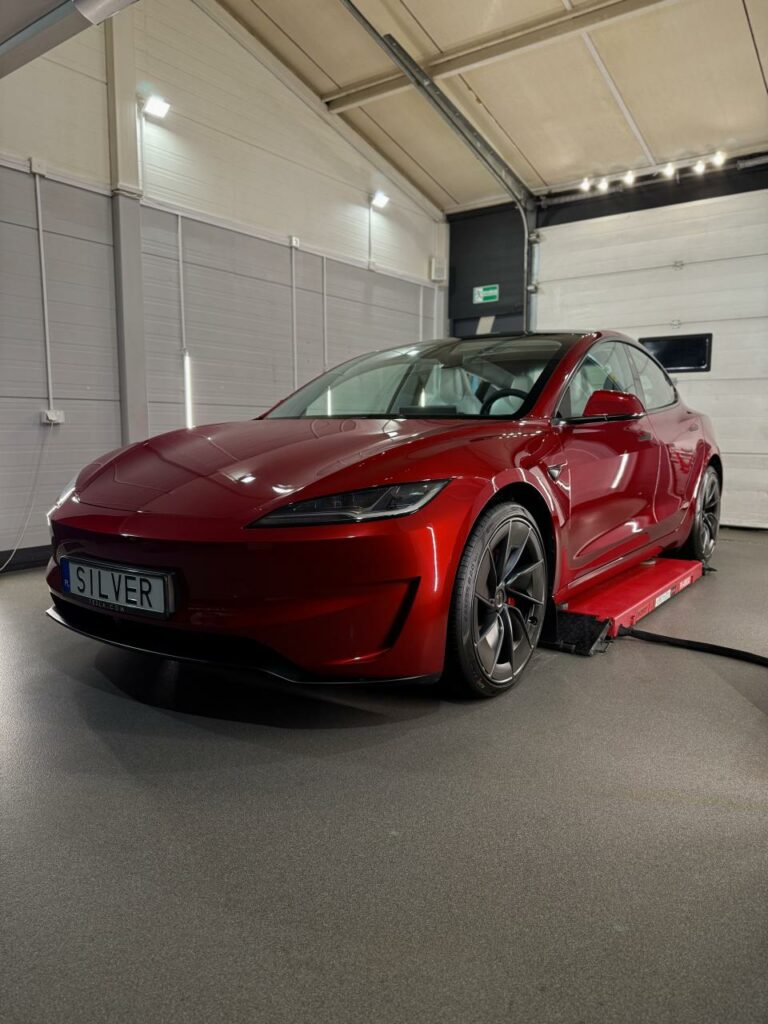 Tesla Model 3 Performance po aplikacji folii PPF – ochrona lakieru