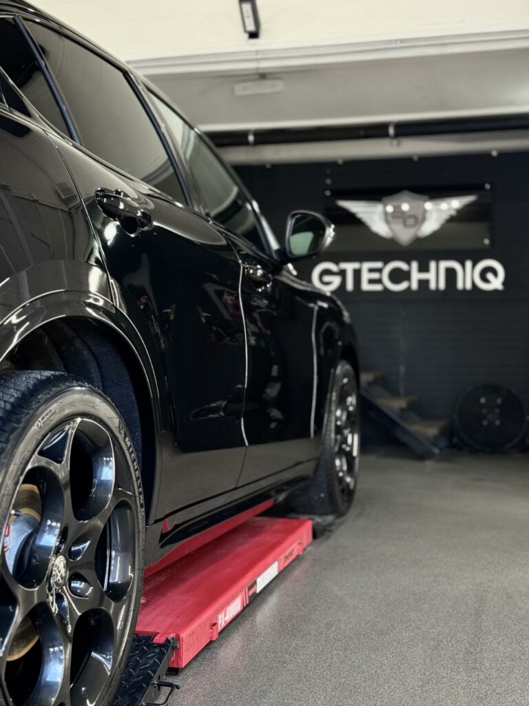 Lakier Alfa Romeo Stelvio Veloce po korekcie z wyraźnym połyskiem