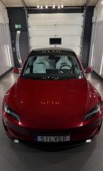 Tesla Model 3 Performance po zabezpieczeniu przodu folią PPF