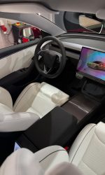 Wnętrze Tesli Model 3 Performance po kompleksowej pielęgnacji