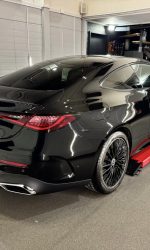 Tylny zderzak Mercedesa CLE zabezpieczony folią PPF